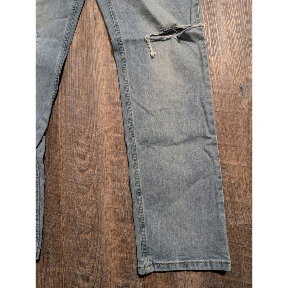 Levis 511 Slim Fit Mens 38/34 Lot of 2 Light Wash Ripped Distressed Denim Jeans - Picture 14 of 16